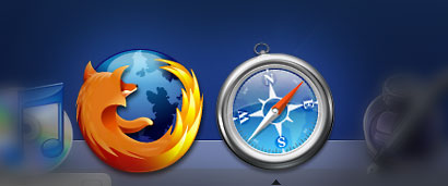 Safari and Firefox in the dock