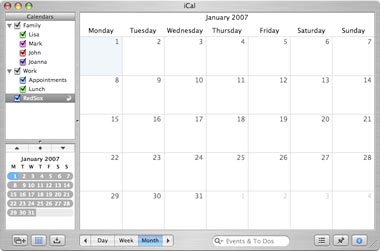 The first impression of iCal.