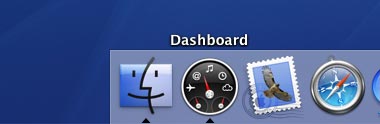 Click the Dashboard icon in the dock