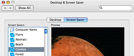 Choose a Screen Saver in System Preferences